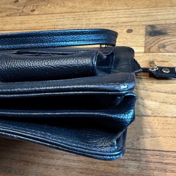 Pierre Balmain Black Leather Briefcase - Picture 7 of 7